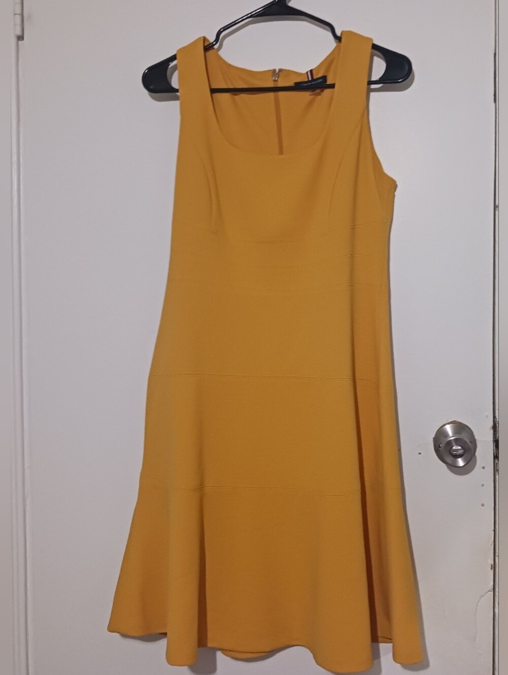 Tommy Hilfiger Mustard Yellow Sleeveless Scoop Neck Dress - Size 6